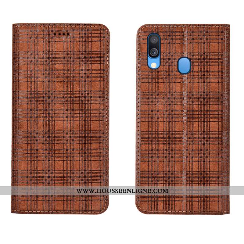 Étui Samsung Galaxy A40 Protection Cuir Véritable Étoile Vin Rouge Coque Velours Bordeaux