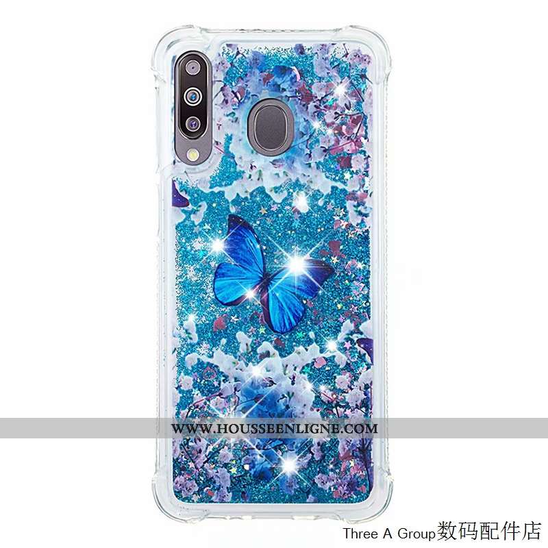 Étui Samsung Galaxy A40s Personnalité Créatif Téléphone Portable Incassable Silicone Vert Étoile Ver