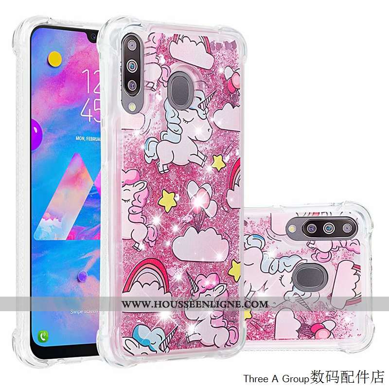 Étui Samsung Galaxy A40s Personnalité Créatif Téléphone Portable Incassable Silicone Vert Étoile Ver