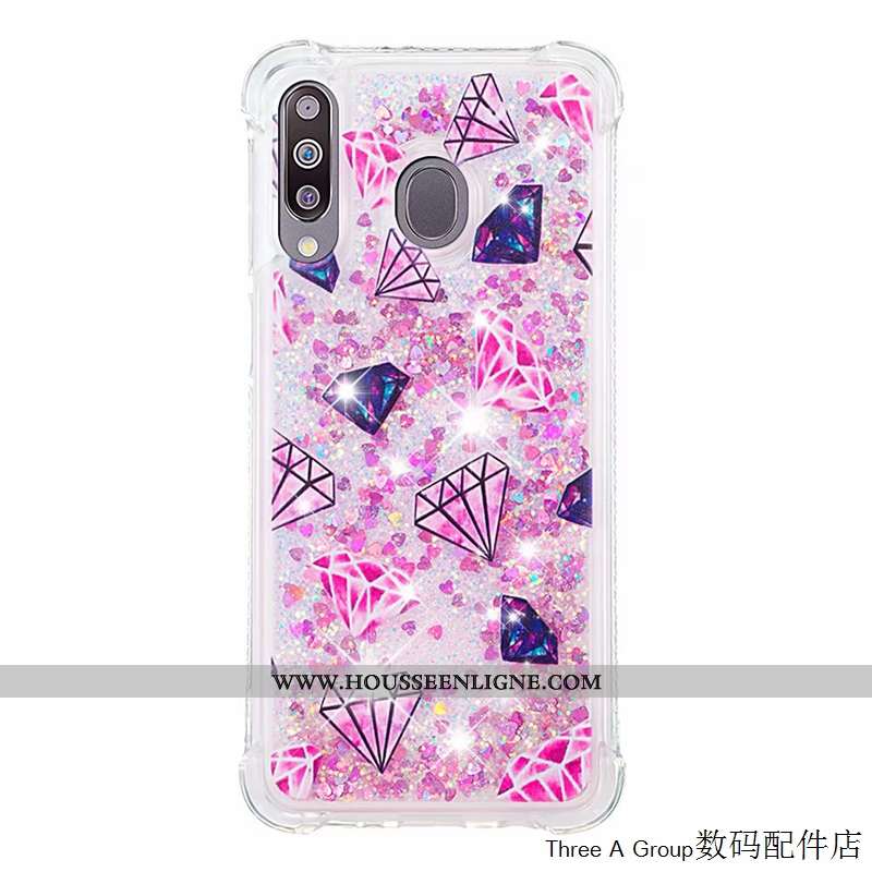 Étui Samsung Galaxy A40s Personnalité Créatif Téléphone Portable Incassable Silicone Vert Étoile Ver