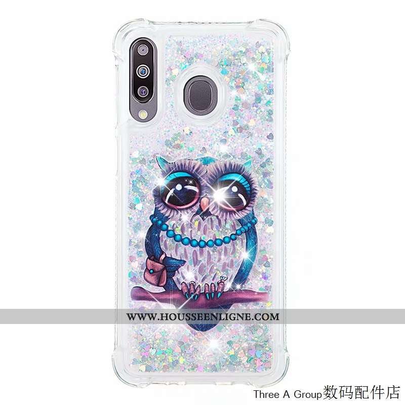 Étui Samsung Galaxy A40s Personnalité Créatif Téléphone Portable Incassable Silicone Vert Étoile Ver