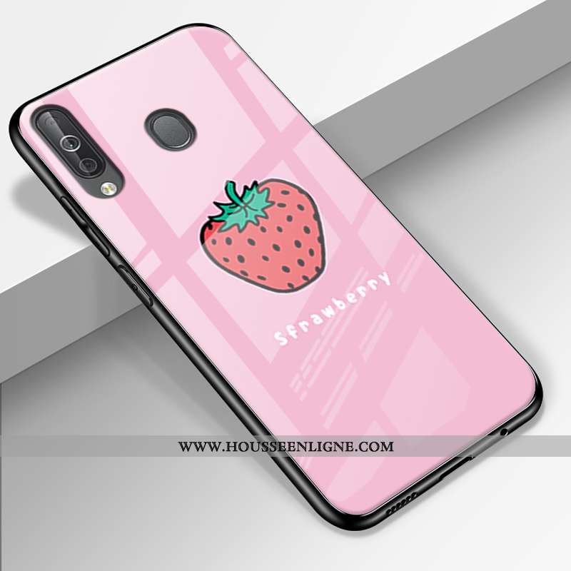 Étui Samsung Galaxy A40s Protection Verre Étoile Silicone Rose Tendance
