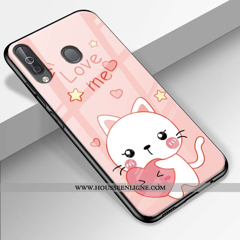 Étui Samsung Galaxy A40s Protection Verre Étoile Silicone Rose Tendance
