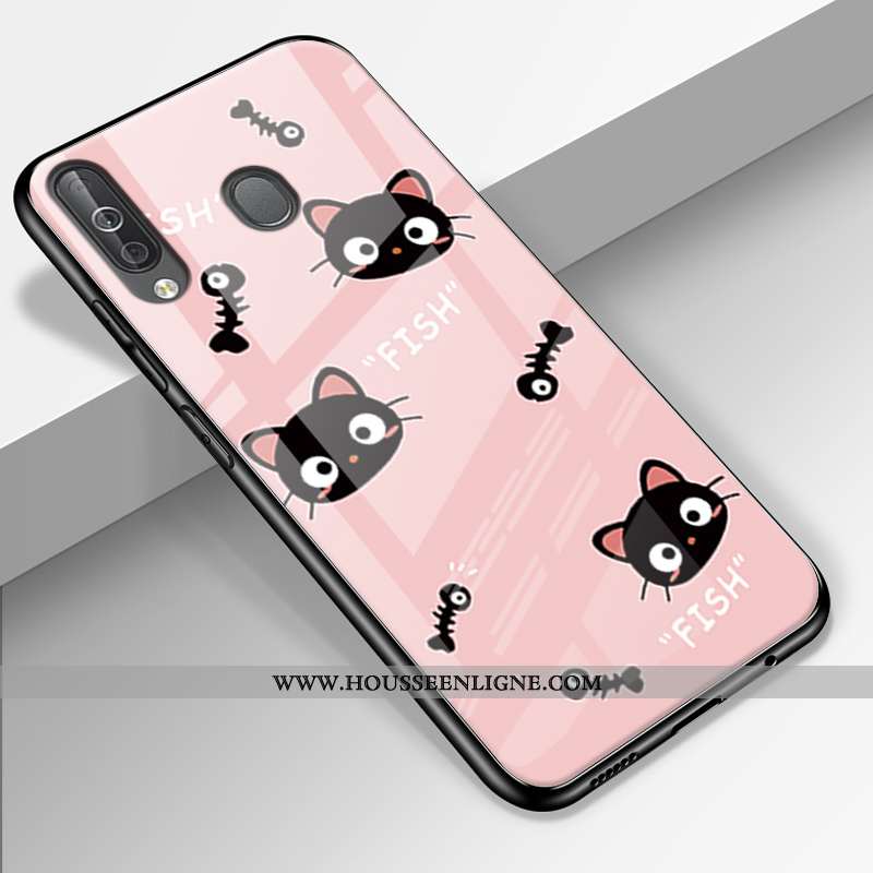 Étui Samsung Galaxy A40s Protection Verre Étoile Silicone Rose Tendance