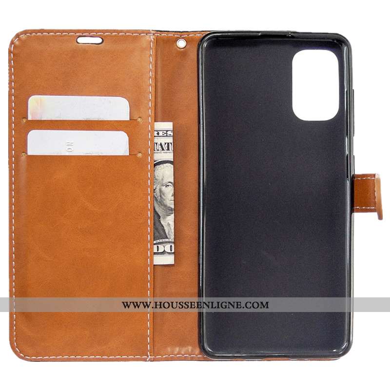 Étui Samsung Galaxy A41 Créatif Portefeuille Cuir Protection Téléphone Portable En Denim Étoile Marr