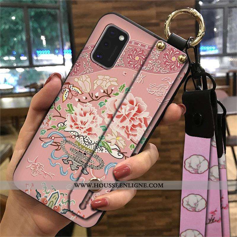 Étui Samsung Galaxy A41 Créatif Vintage Fluide Doux Support Ornements Suspendus Étoile Téléphone Por