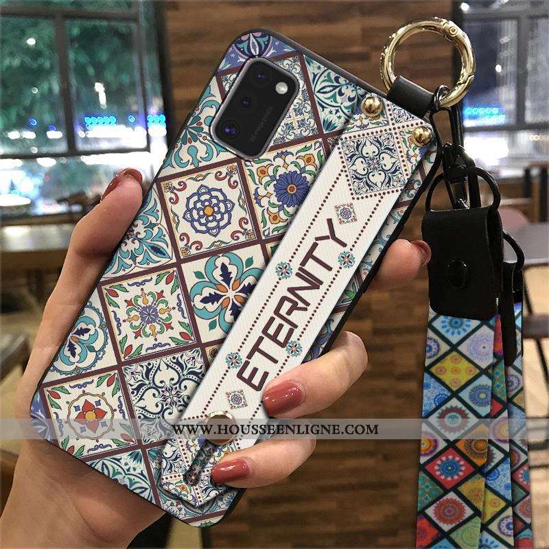 Étui Samsung Galaxy A41 Créatif Vintage Fluide Doux Support Ornements Suspendus Étoile Téléphone Por