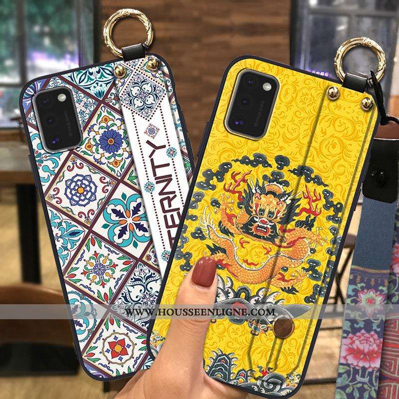 Étui Samsung Galaxy A41 Créatif Vintage Fluide Doux Support Ornements Suspendus Étoile Téléphone Por