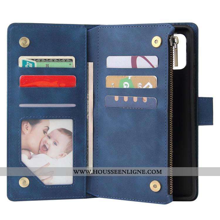 Étui Samsung Galaxy A41 Cuir Protection Incassable Bleu Housse Étoile