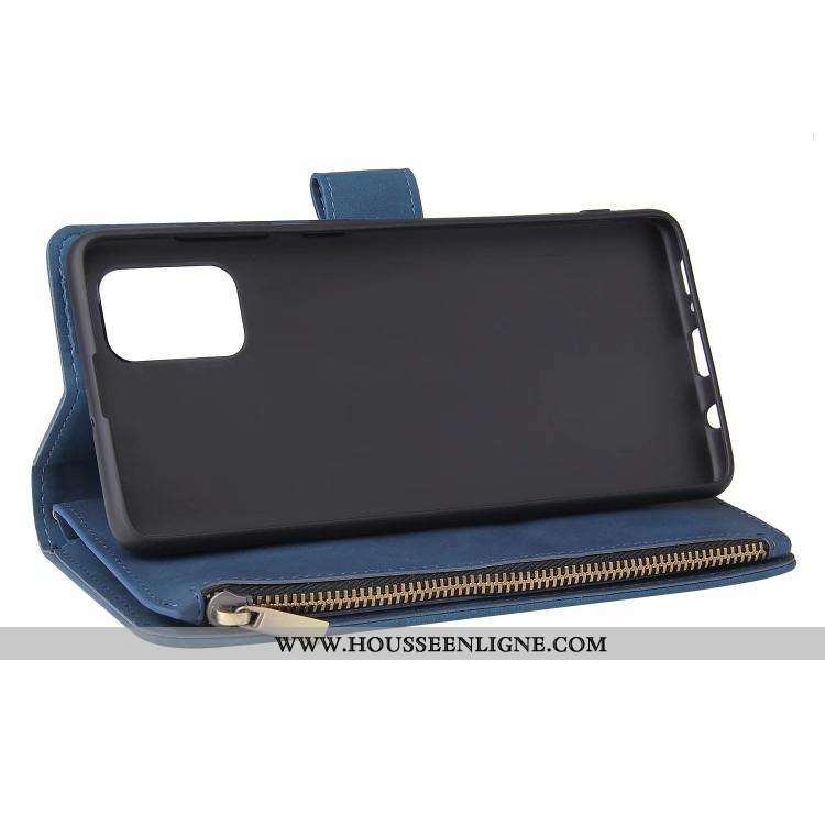Étui Samsung Galaxy A41 Cuir Protection Incassable Bleu Housse Étoile