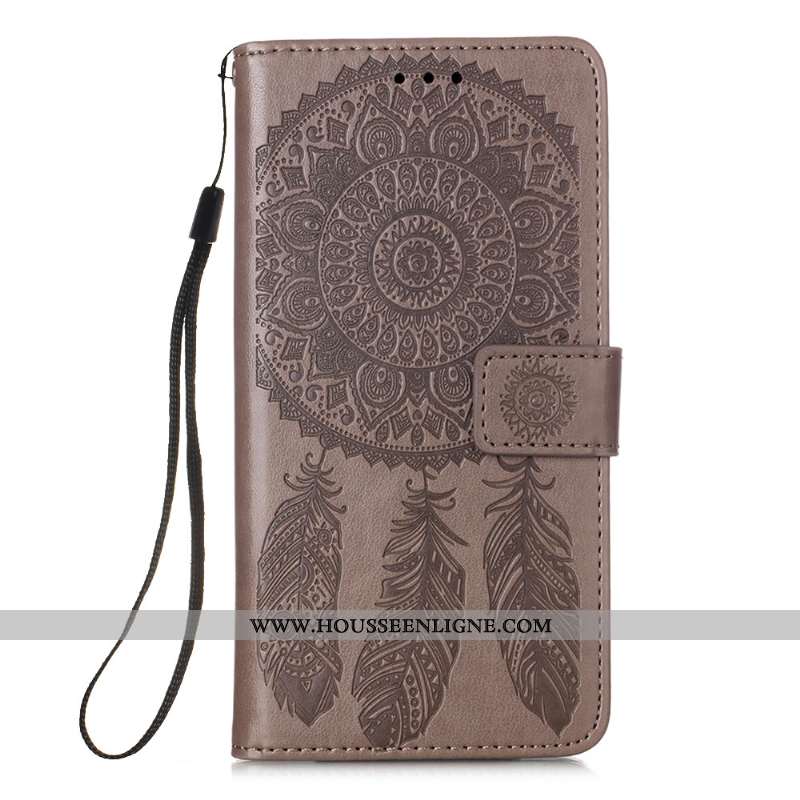 Étui Samsung Galaxy A41 Cuir Téléphone Portable Clamshell Étoile Coque Marron