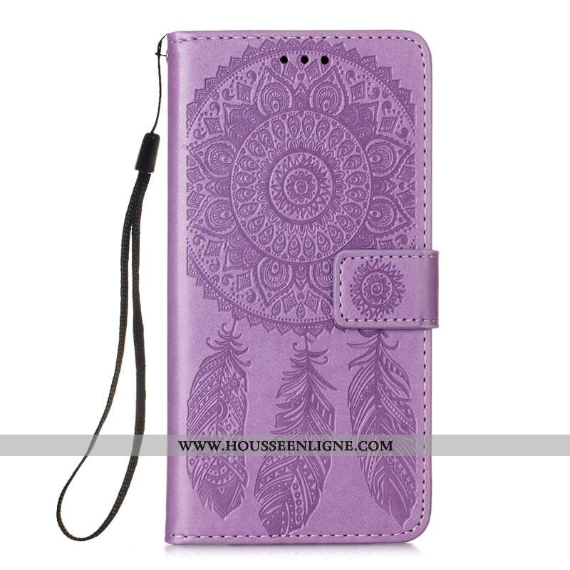 Étui Samsung Galaxy A41 Cuir Téléphone Portable Clamshell Étoile Coque Marron