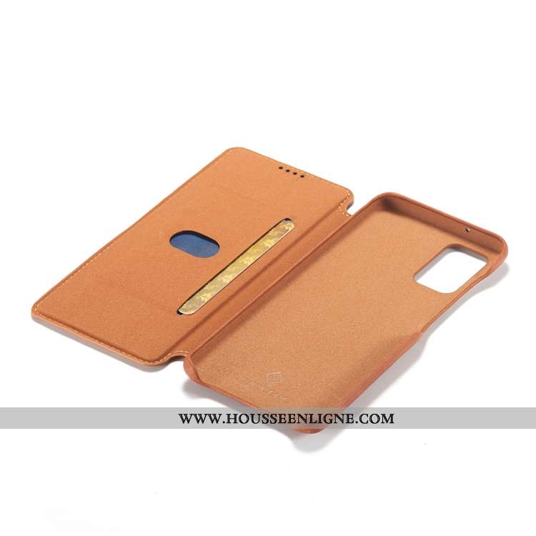 Étui Samsung Galaxy A41 Cuir Véritable Cuir Protection Magnétisme Coque Étoile Téléphone Portable Ma