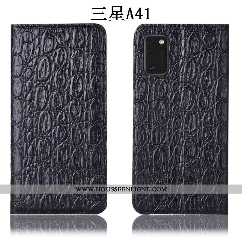 Étui Samsung Galaxy A41 Cuir Véritable Protection Téléphone Portable Housse Tout Compris Incassable 