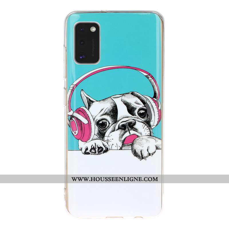 Étui Samsung Galaxy A41 Dessin Animé Bleu Incassable Téléphone Portable Lumineuses Tout Compris