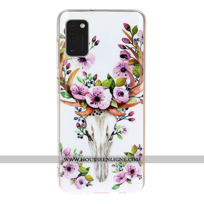 Étui Samsung Galaxy A41 Dessin Animé Bleu Incassable Téléphone Portable Lumineuses Tout Compris