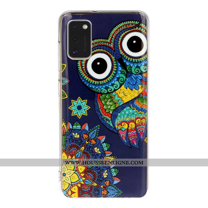 Étui Samsung Galaxy A41 Dessin Animé Bleu Incassable Téléphone Portable Lumineuses Tout Compris