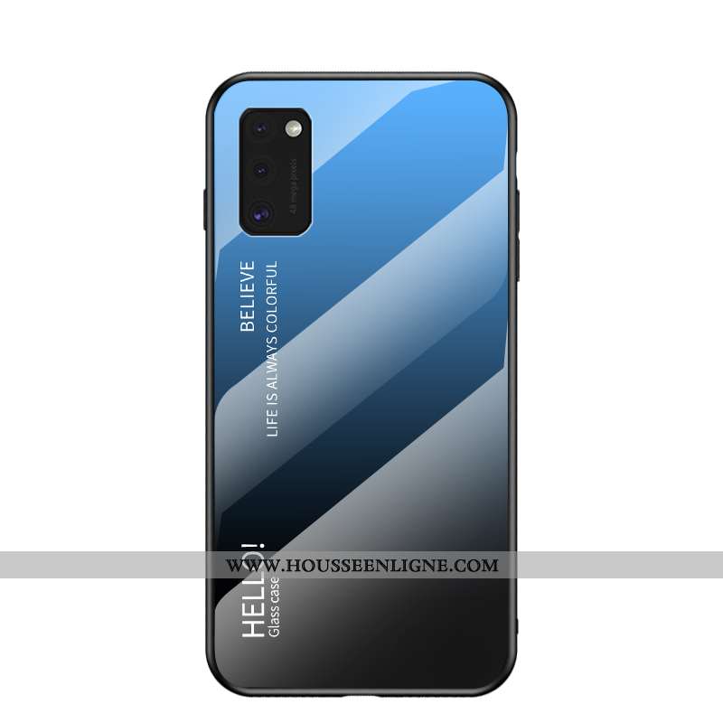 Étui Samsung Galaxy A41 Mode Protection Net Rouge Verre Étoile Bleu