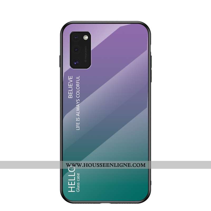 Étui Samsung Galaxy A41 Mode Protection Net Rouge Verre Étoile Bleu
