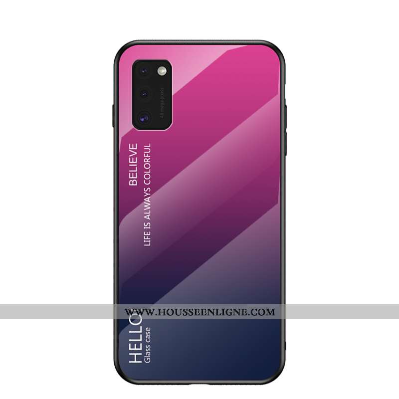 Étui Samsung Galaxy A41 Mode Protection Net Rouge Verre Étoile Bleu
