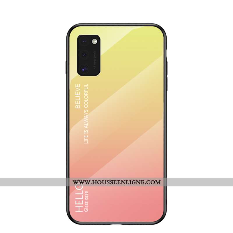 Étui Samsung Galaxy A41 Mode Protection Net Rouge Verre Étoile Bleu
