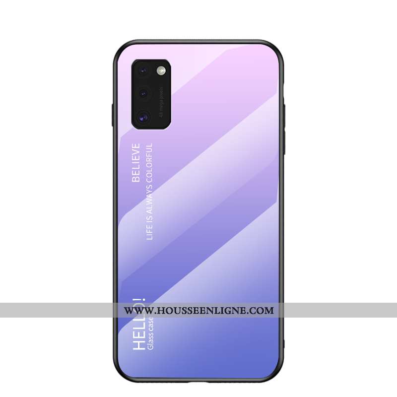 Étui Samsung Galaxy A41 Mode Protection Net Rouge Verre Étoile Bleu