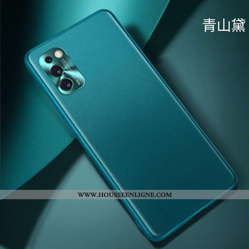 Étui Samsung Galaxy A41 Personnalité Créatif Vent Téléphone Portable Cuir Vert Délavé En Daim Verte