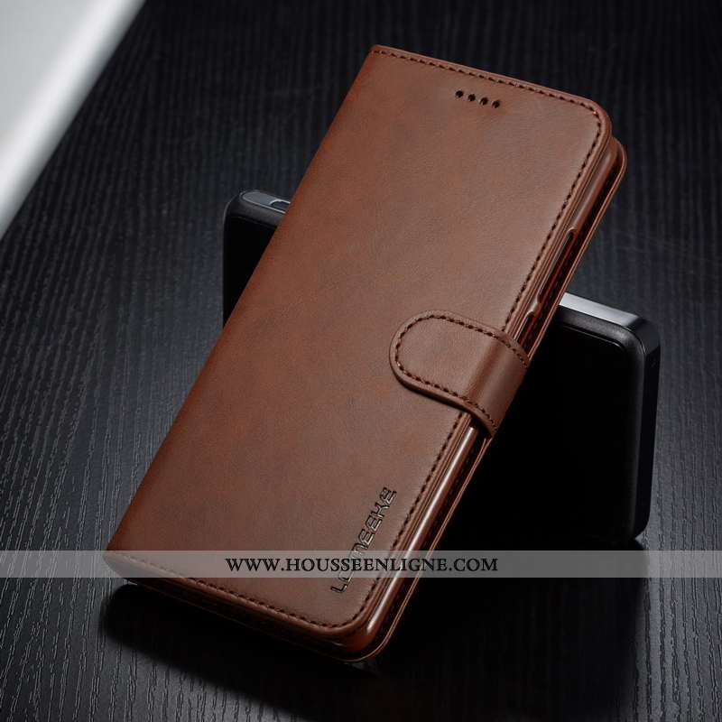 Étui Samsung Galaxy A41 Protection Cuir Fluide Doux Coque Tout Compris Téléphone Portable Marron