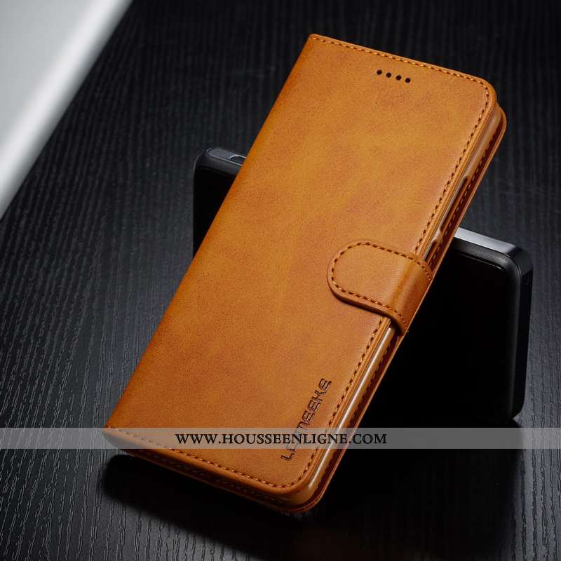 Étui Samsung Galaxy A41 Protection Cuir Fluide Doux Coque Tout Compris Téléphone Portable Marron