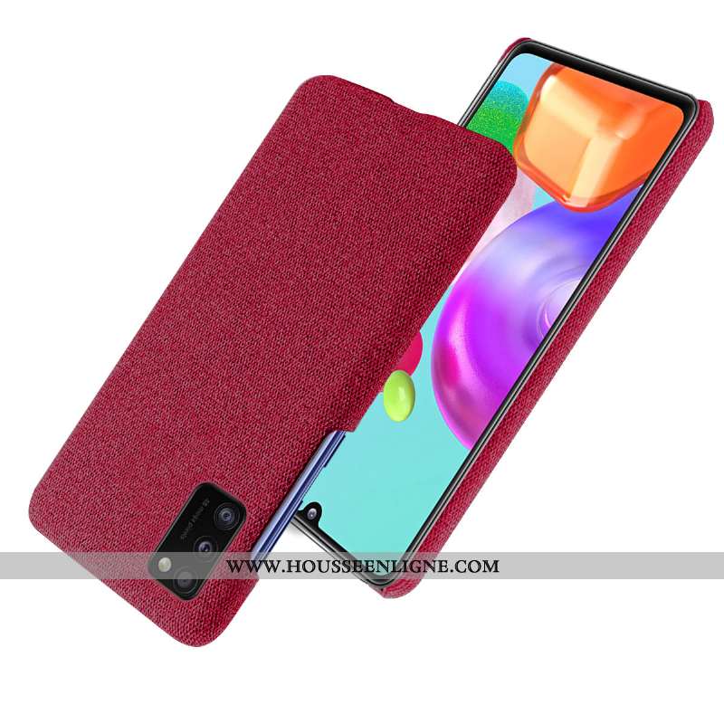 Étui Samsung Galaxy A41 Protection Légère Étoile Gris Téléphone Portable Coque Tissu