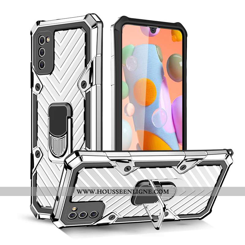 Étui Samsung Galaxy A41 Protection Noir Anneau Magnétisme Tout Compris À Bord