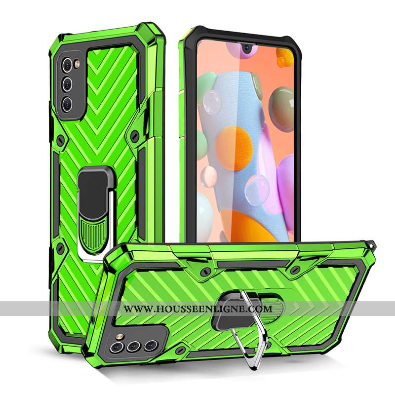 Étui Samsung Galaxy A41 Protection Noir Anneau Magnétisme Tout Compris À Bord