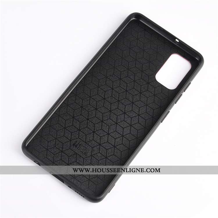Étui Samsung Galaxy A41 Tendance Cuir Incassable Noir Protection Difficile