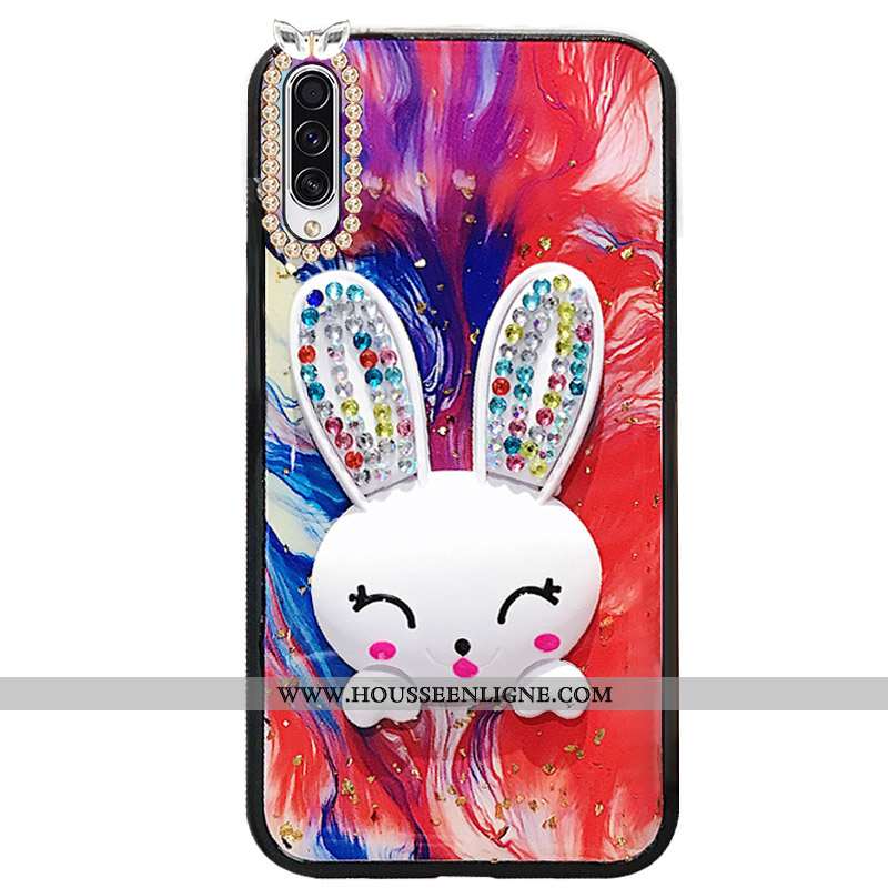 Étui Samsung Galaxy A50 Créatif Fluide Doux Incruster Strass Téléphone Portable Ornements Suspendus 