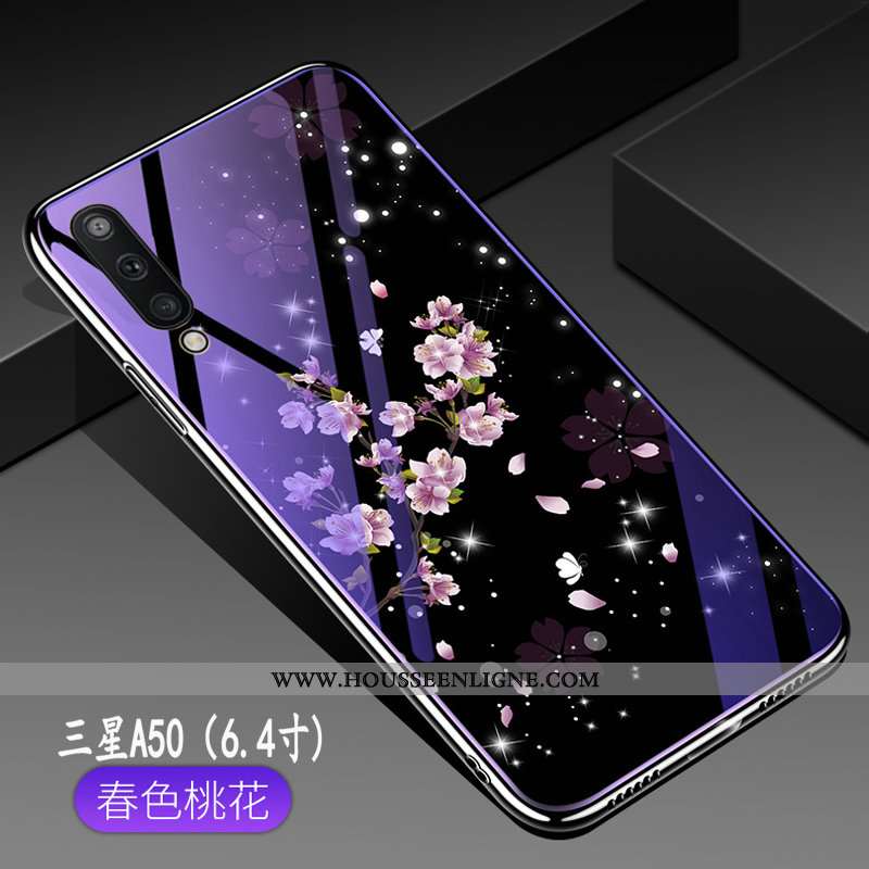 Étui Samsung Galaxy A50 Fluide Doux Silicone Incassable Téléphone Portable Protection Tendance Miroi