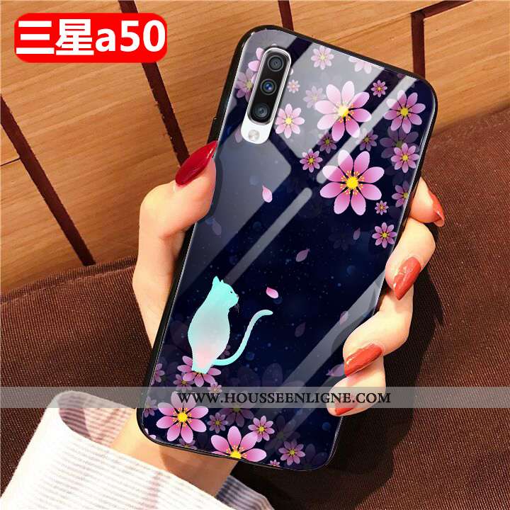 Étui Samsung Galaxy A50 Fluide Doux Silicone Vent Téléphone Portable Protection Tout Compris Noir