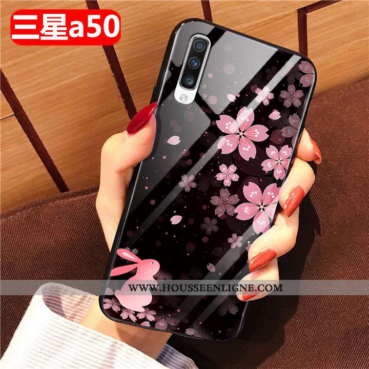 Étui Samsung Galaxy A50 Fluide Doux Silicone Vent Téléphone Portable Protection Tout Compris Noir