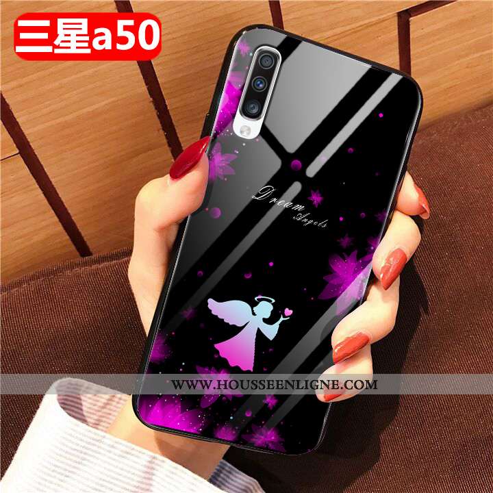 Étui Samsung Galaxy A50 Fluide Doux Silicone Vent Téléphone Portable Protection Tout Compris Noir