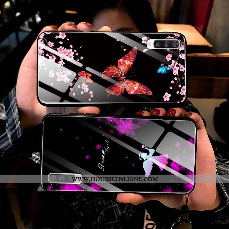 Étui Samsung Galaxy A50 Fluide Doux Silicone Vent Téléphone Portable Protection Tout Compris Noir