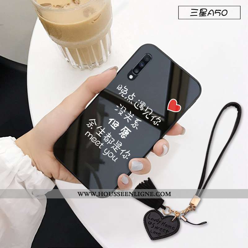 Étui Samsung Galaxy A50 Personnalité Créatif Protection Fluide Doux Amoureux Tout Compris Blanche