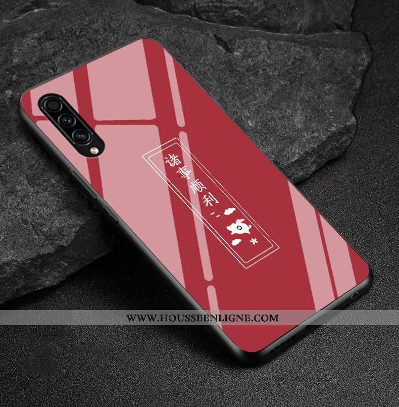 Étui Samsung Galaxy A50s Fluide Doux Silicone Créatif Nouveau Rouge Étoile Tendance