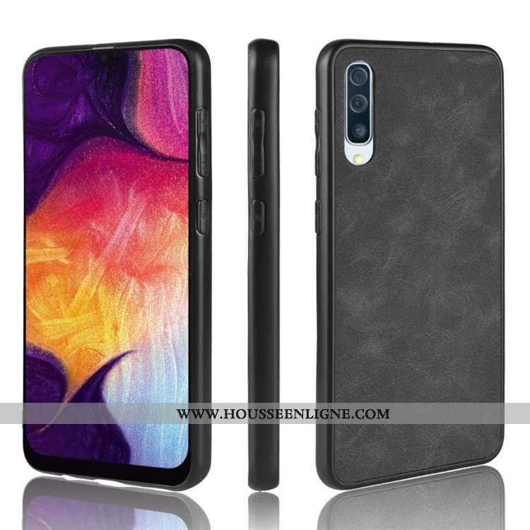 Étui Samsung Galaxy A50s Ultra Légère Étoile Difficile Protection Incassable Noir