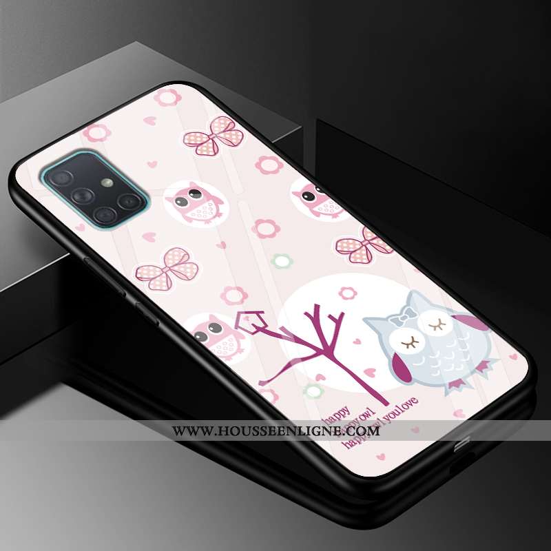 Étui Samsung Galaxy A51 Dessin Animé Silicone Difficile Tout Compris Bleu Personnalité