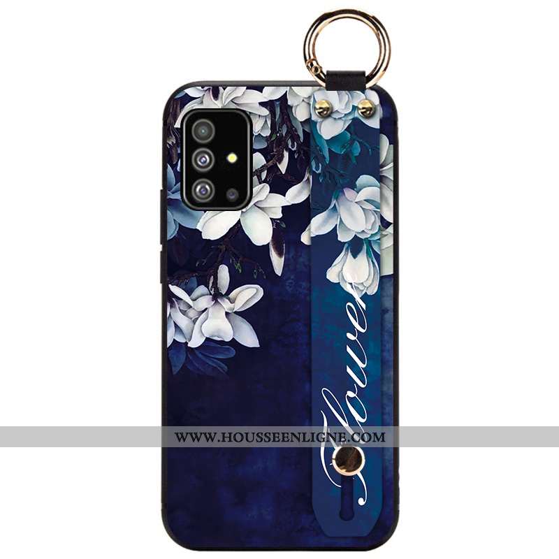 Étui Samsung Galaxy A51 Fluide Doux Silicone Personnalité Bleu Noir Créatif Coque