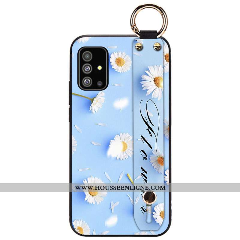 Étui Samsung Galaxy A51 Fluide Doux Silicone Personnalité Bleu Noir Créatif Coque