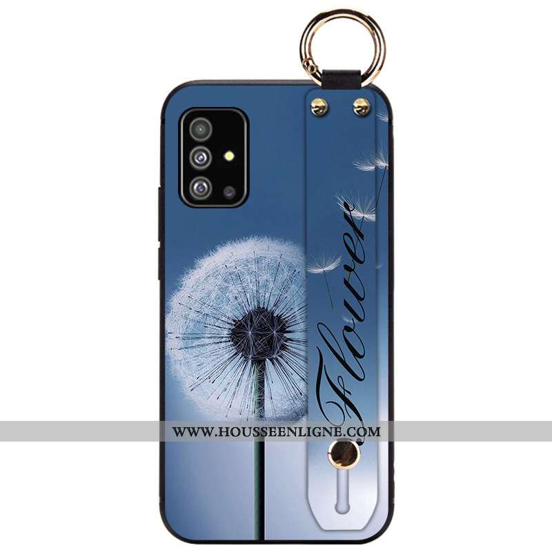 Étui Samsung Galaxy A51 Fluide Doux Silicone Personnalité Bleu Noir Créatif Coque