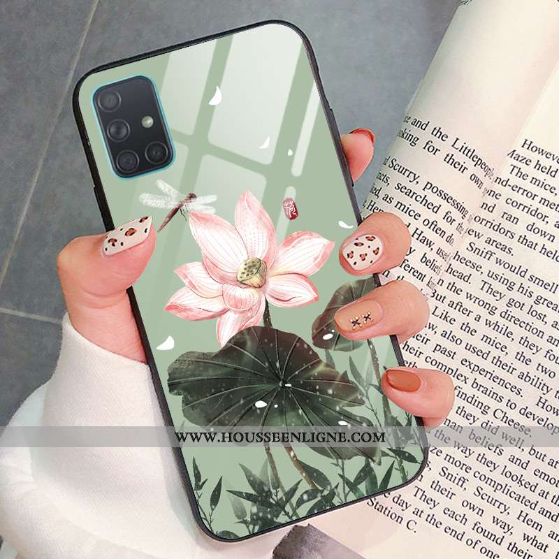Étui Samsung Galaxy A51 Mode Protection Art Vent Téléphone Portable Étoile Verte