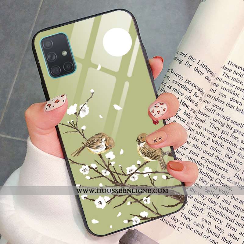 Étui Samsung Galaxy A51 Mode Protection Art Vent Téléphone Portable Étoile Verte