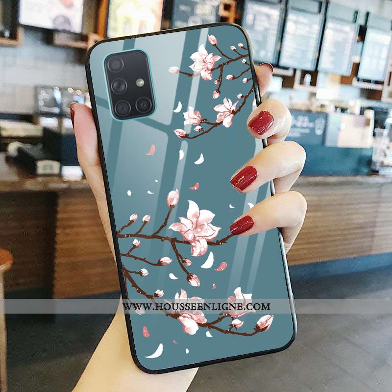 Étui Samsung Galaxy A51 Mode Protection Art Vent Téléphone Portable Étoile Verte