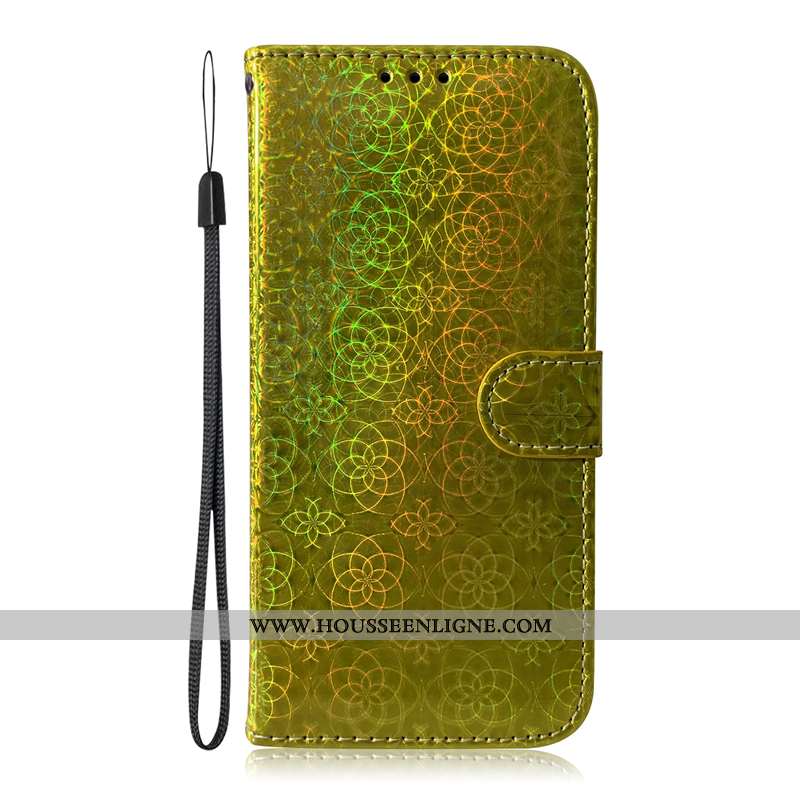 Étui Samsung Galaxy A51 Protection Cuir Carte Incassable Or Coque Étoile Doré